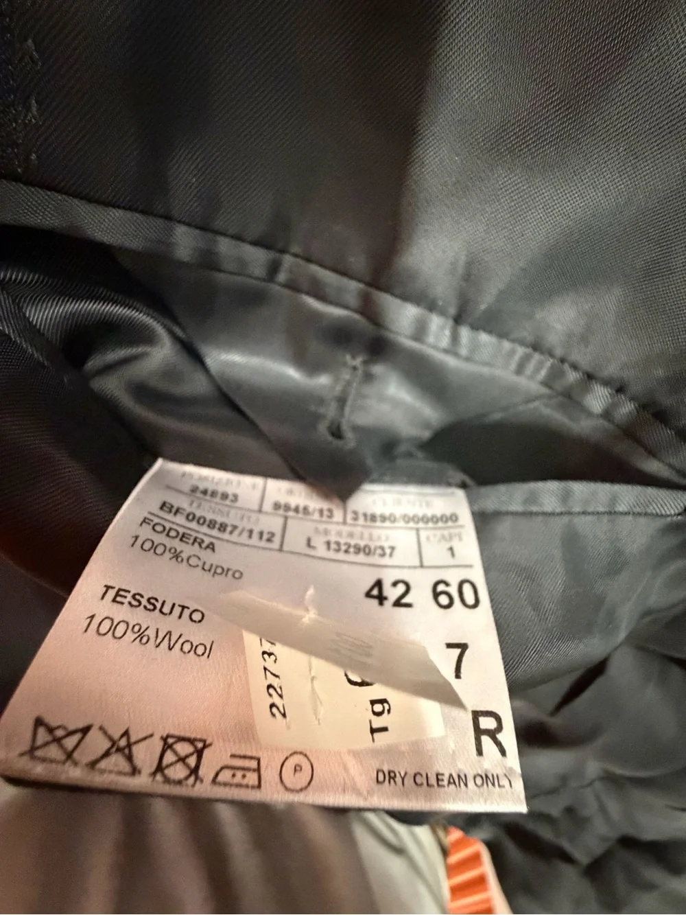 Canali 1934 Suit Mens 60R 50R 100% Wool Charcoal Gray 2Pc Italy READ B332